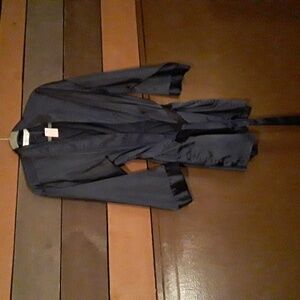 Freebie NWOT Victoria's Secret Navy Blue Super Sexy Thigh Long Sleeve Satin Robe